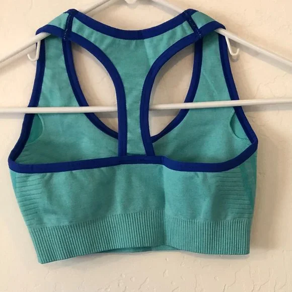 FINAL! NIB! SHEIN 2 PIECE TURQUOISE ATHLETIC YOGA WORKOUT GYM LOUNGE OUTFIT - Picture 3 of 8